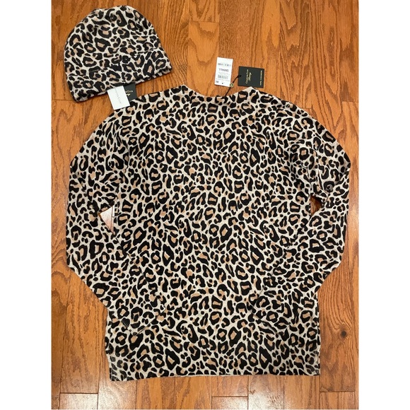 New w Tags 100% Cashmere Charter Club Crew Neck Shirt & Beanie $119 - Picture 14 of 16